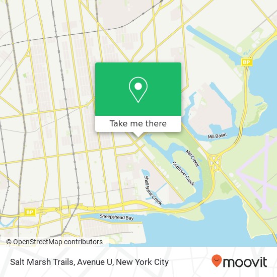 Mapa de Salt Marsh Trails, Avenue U