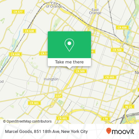 Mapa de Marcel Goods, 851 18th Ave