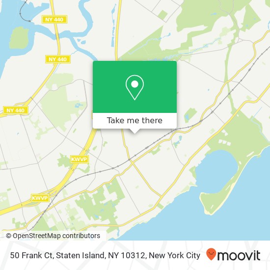 Mapa de 50 Frank Ct, Staten Island, NY 10312