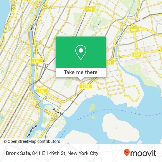 Bronx Safe, 841 E 149th St map