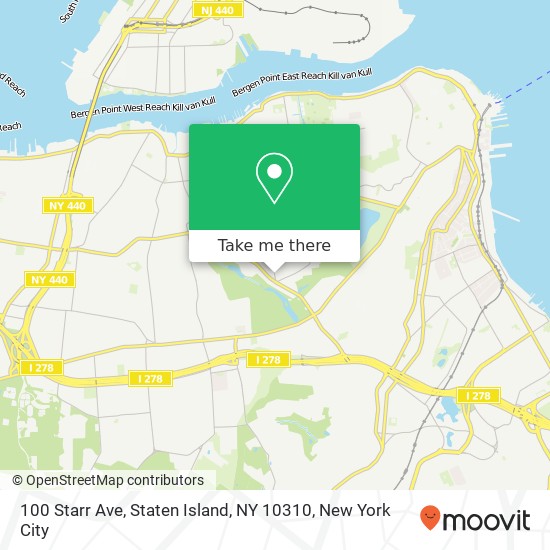 100 Starr Ave, Staten Island, NY 10310 map