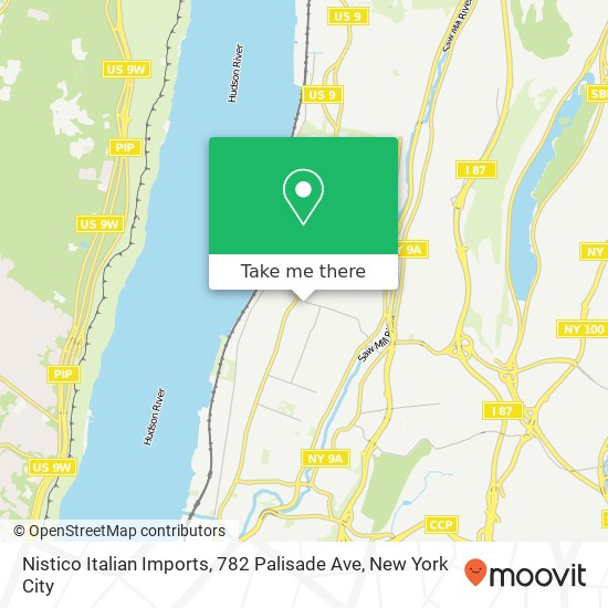 Mapa de Nistico Italian Imports, 782 Palisade Ave