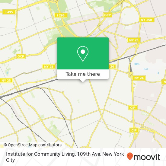 Mapa de Institute for Community Living, 109th Ave