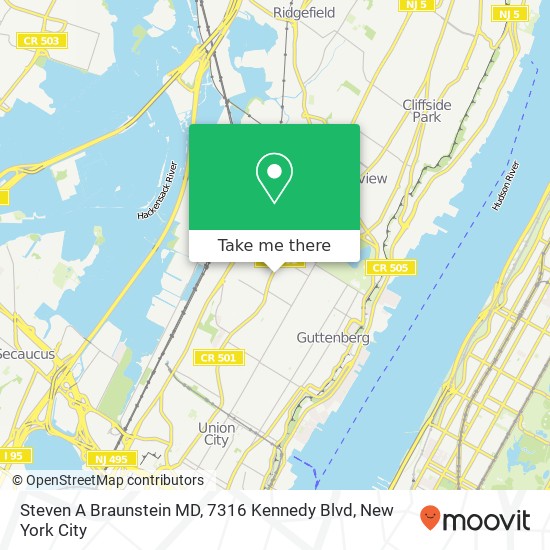 Mapa de Steven A Braunstein MD, 7316 Kennedy Blvd