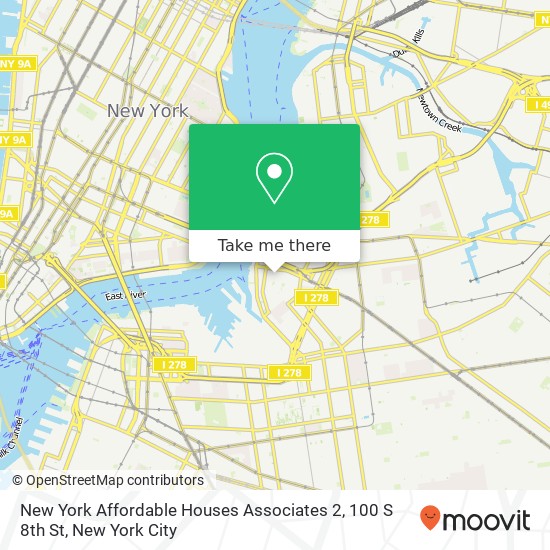 New York Affordable Houses Associates 2, 100 S 8th St map