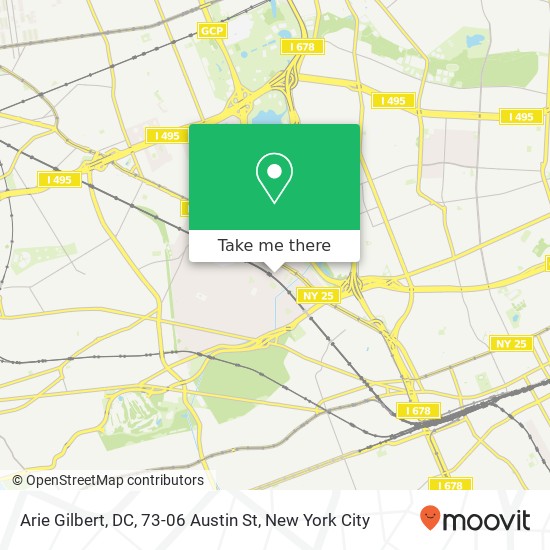 Mapa de Arie Gilbert, DC, 73-06 Austin St