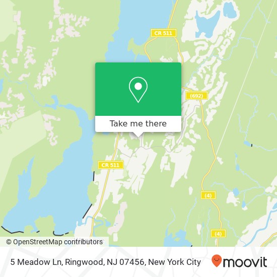 Mapa de 5 Meadow Ln, Ringwood, NJ 07456