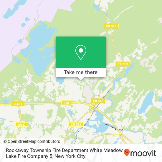 Mapa de Rockaway Township Fire Department White Meadow Lake Fire Company 5