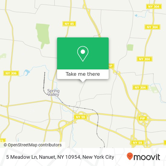 Mapa de 5 Meadow Ln, Nanuet, NY 10954