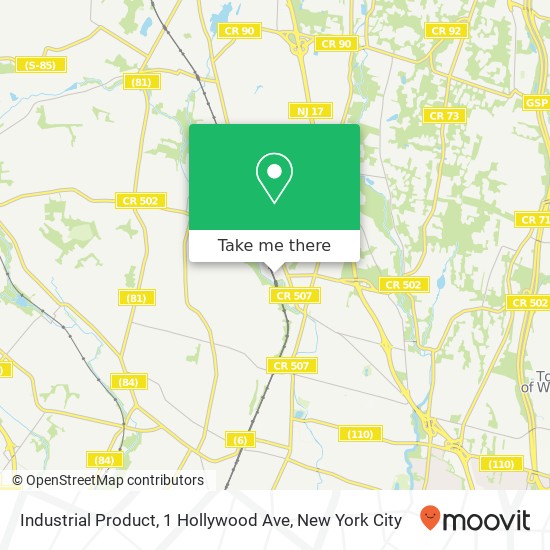 Mapa de Industrial Product, 1 Hollywood Ave