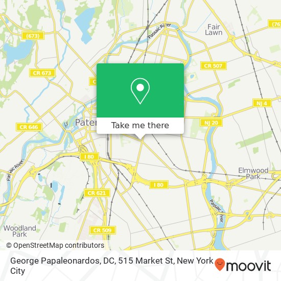 Mapa de George Papaleonardos, DC, 515 Market St