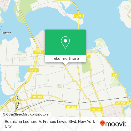 Rosmarin Leonard A, Francis Lewis Blvd map