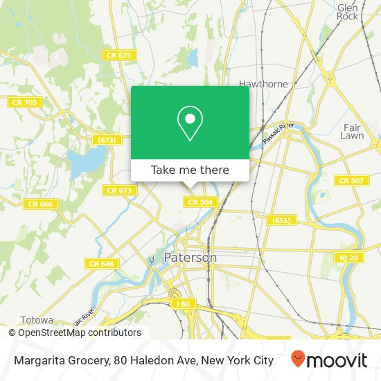 Margarita Grocery, 80 Haledon Ave map