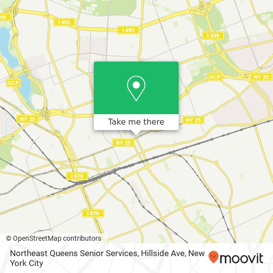 Mapa de Northeast Queens Senior Services, Hillside Ave