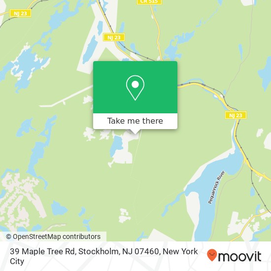 Mapa de 39 Maple Tree Rd, Stockholm, NJ 07460