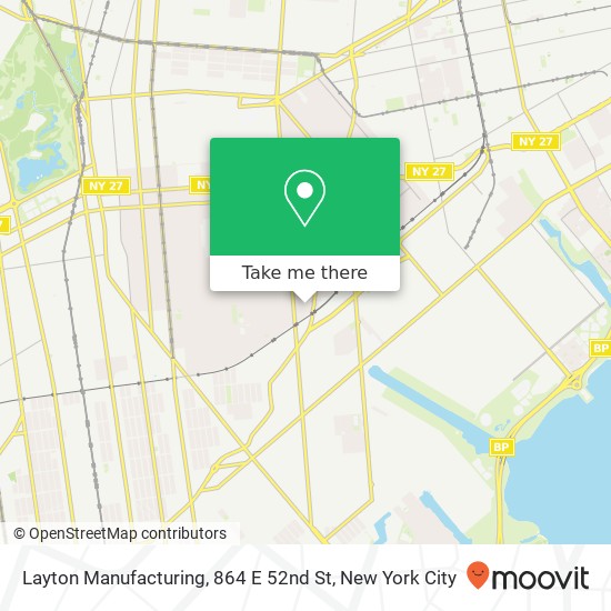 Mapa de Layton Manufacturing, 864 E 52nd St