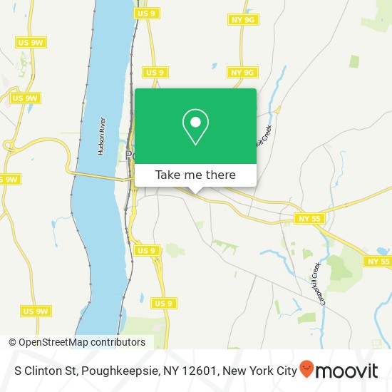 Mapa de S Clinton St, Poughkeepsie, NY 12601