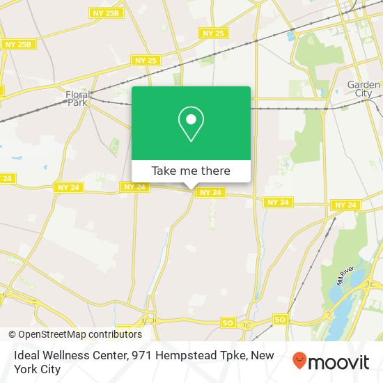 Mapa de Ideal Wellness Center, 971 Hempstead Tpke