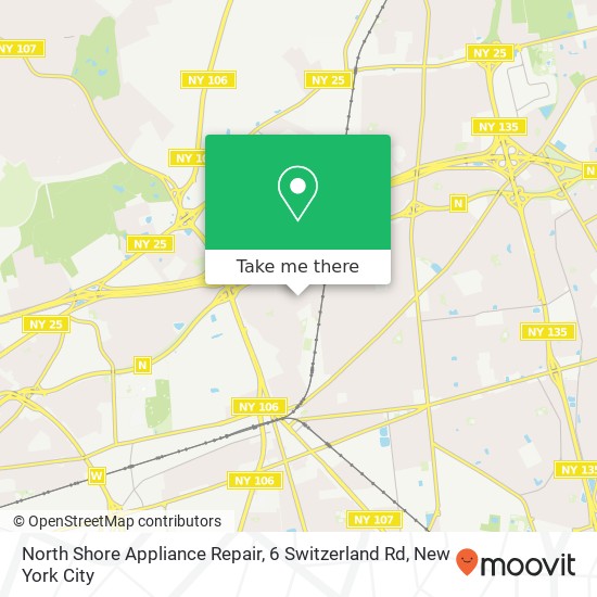 Mapa de North Shore Appliance Repair, 6 Switzerland Rd