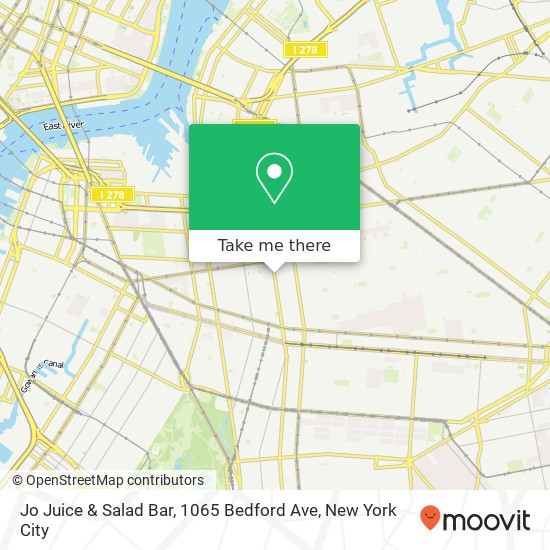 Jo Juice & Salad Bar, 1065 Bedford Ave map