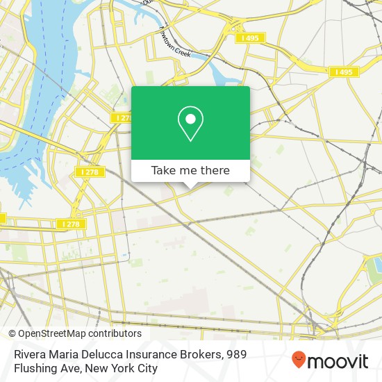 Mapa de Rivera Maria Delucca Insurance Brokers, 989 Flushing Ave