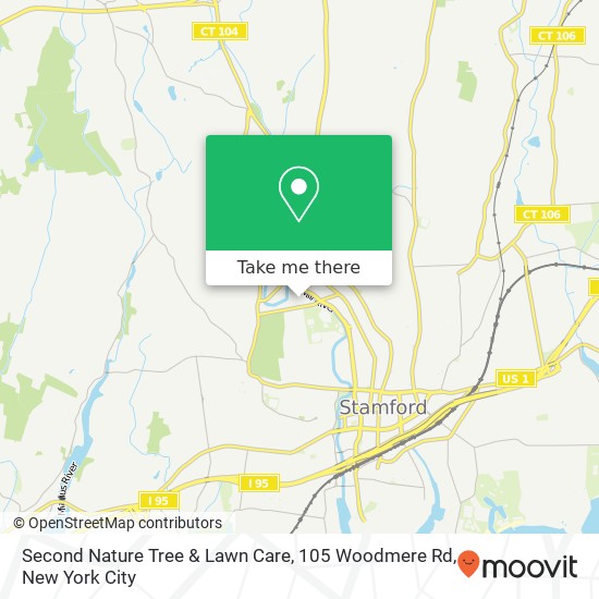 Mapa de Second Nature Tree & Lawn Care, 105 Woodmere Rd