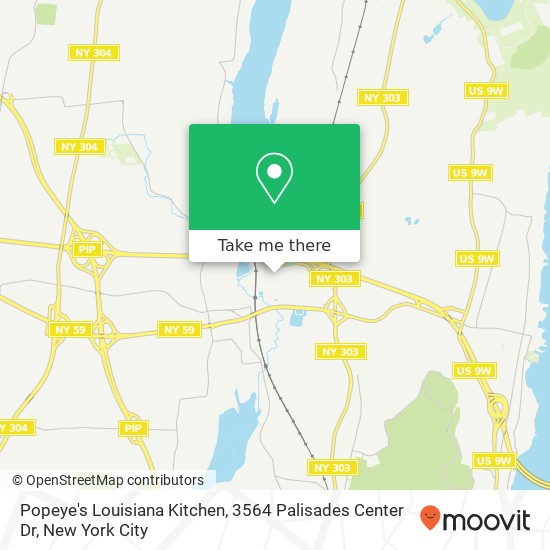Mapa de Popeye's Louisiana Kitchen, 3564 Palisades Center Dr