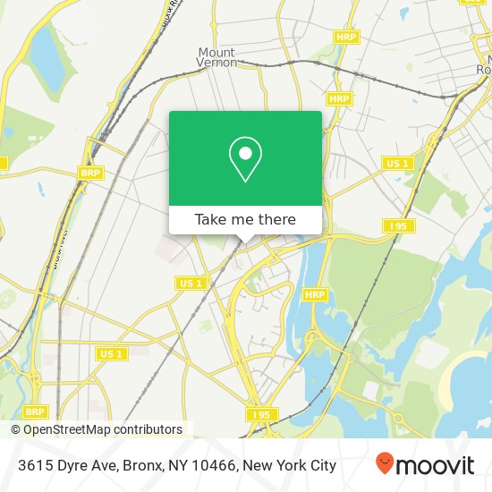 Mapa de 3615 Dyre Ave, Bronx, NY 10466