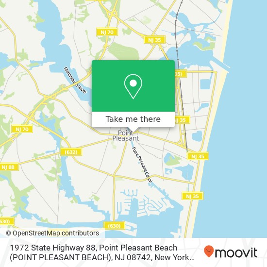 1972 State Highway 88, Point Pleasant Beach (POINT PLEASANT BEACH), NJ 08742 map