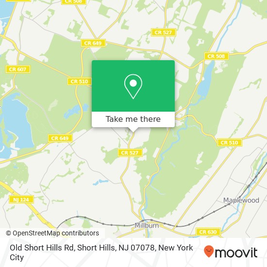 Old Short Hills Rd, Short Hills, NJ 07078 map