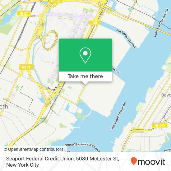 Mapa de Seaport Federal Credit Union, 5080 McLester St