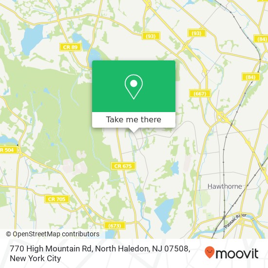 Mapa de 770 High Mountain Rd, North Haledon, NJ 07508