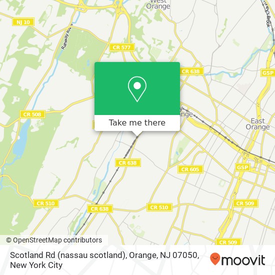 Mapa de Scotland Rd (nassau scotland), Orange, NJ 07050