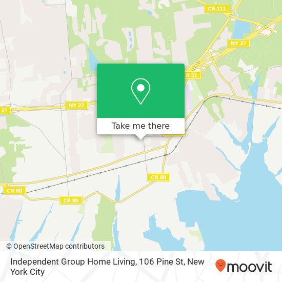 Mapa de Independent Group Home Living, 106 Pine St