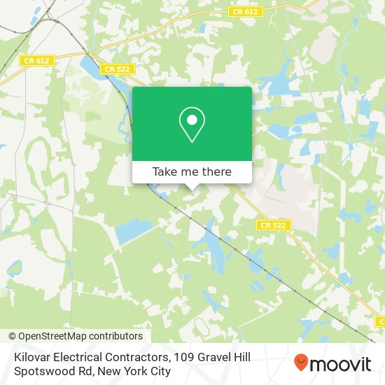 Mapa de Kilovar Electrical Contractors, 109 Gravel Hill Spotswood Rd