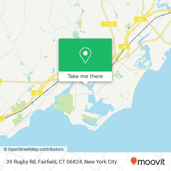 Mapa de 39 Rugby Rd, Fairfield, CT 06824