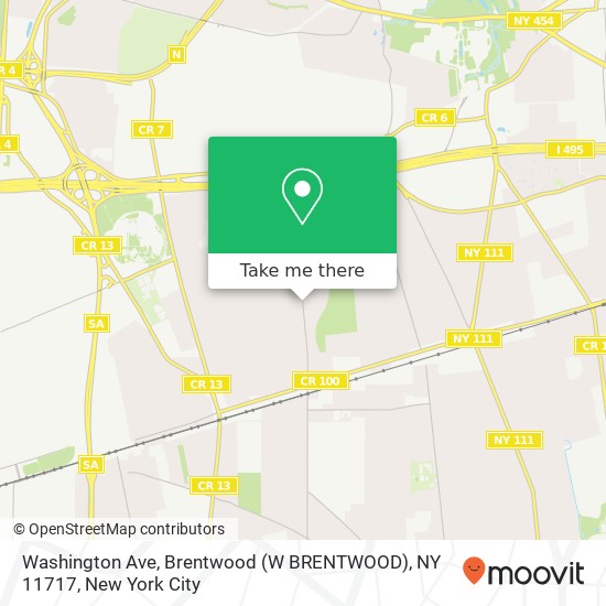 Washington Ave, Brentwood (W BRENTWOOD), NY 11717 map