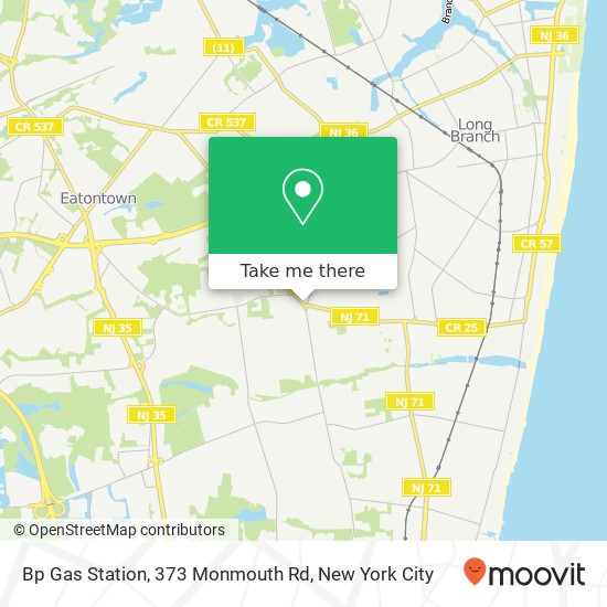 Mapa de Bp Gas Station, 373 Monmouth Rd
