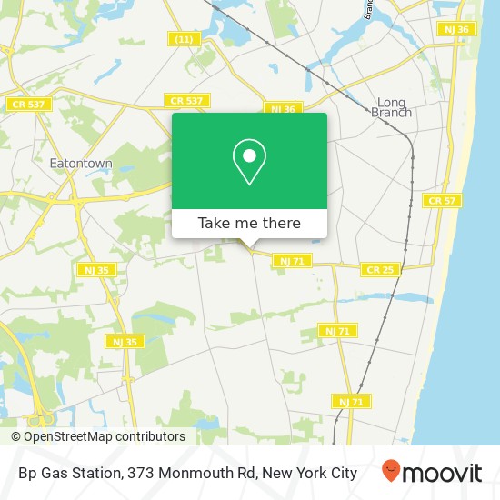 Bp Gas Station, 373 Monmouth Rd map