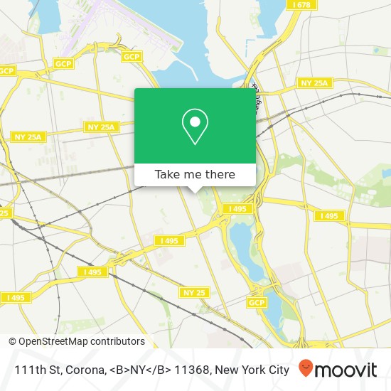 Mapa de 111th St, Corona, <B>NY< / B> 11368