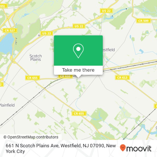 661 N Scotch Plains Ave, Westfield, NJ 07090 map
