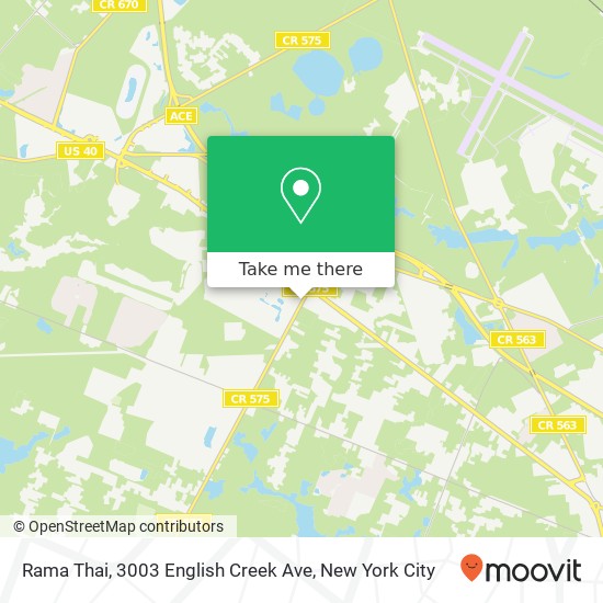 Mapa de Rama Thai, 3003 English Creek Ave