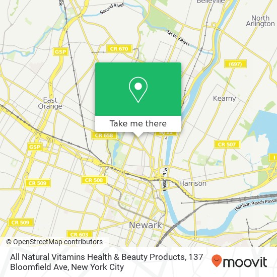 All Natural Vitamins Health & Beauty Products, 137 Bloomfield Ave map