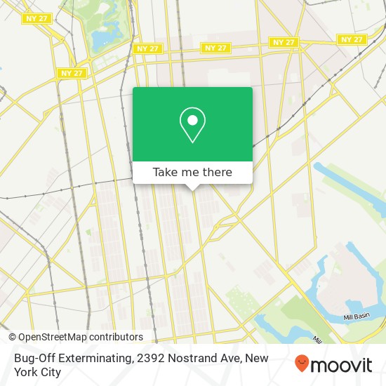 Bug-Off Exterminating, 2392 Nostrand Ave map