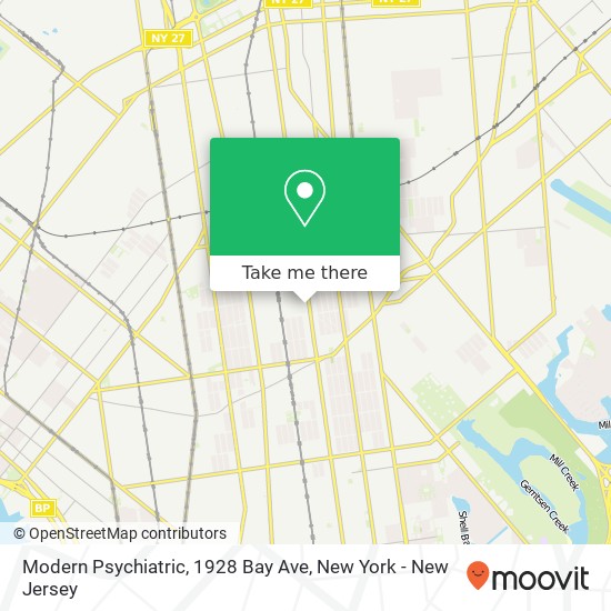 Modern Psychiatric, 1928 Bay Ave map