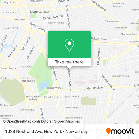 Mapa de 1028 Nostrand Ave