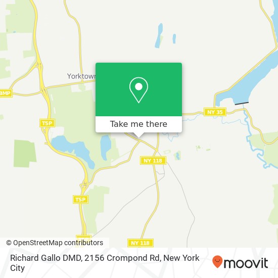 Mapa de Richard Gallo DMD, 2156 Crompond Rd