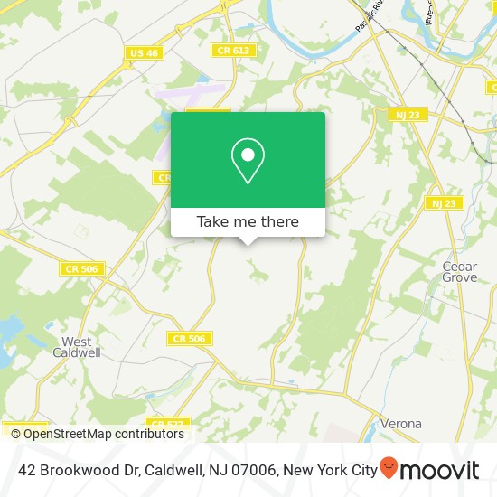 42 Brookwood Dr, Caldwell, NJ 07006 map