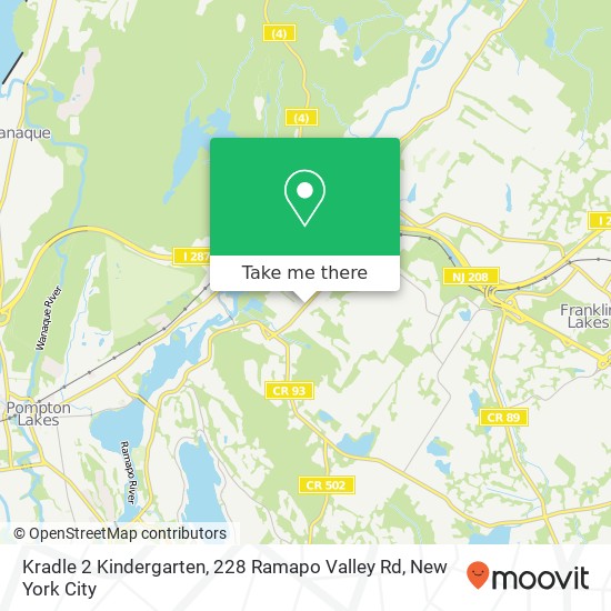 Mapa de Kradle 2 Kindergarten, 228 Ramapo Valley Rd