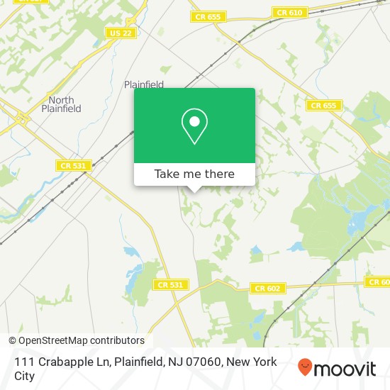 111 Crabapple Ln, Plainfield, NJ 07060 map